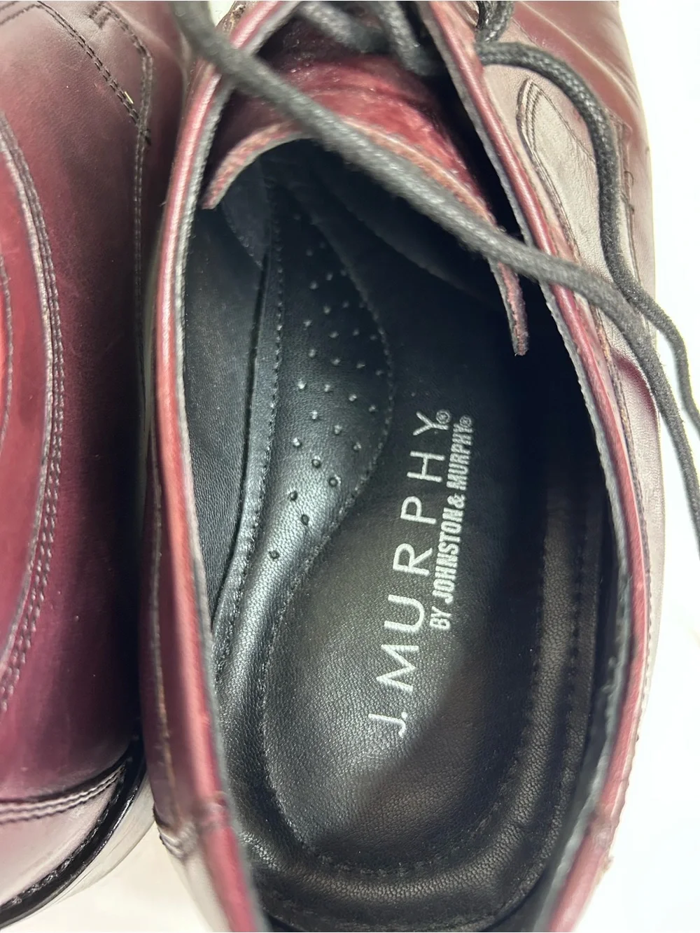 J. Murphy Burgundy Leather Cap Toe Derby Dress Shoes Men's 10W Wide